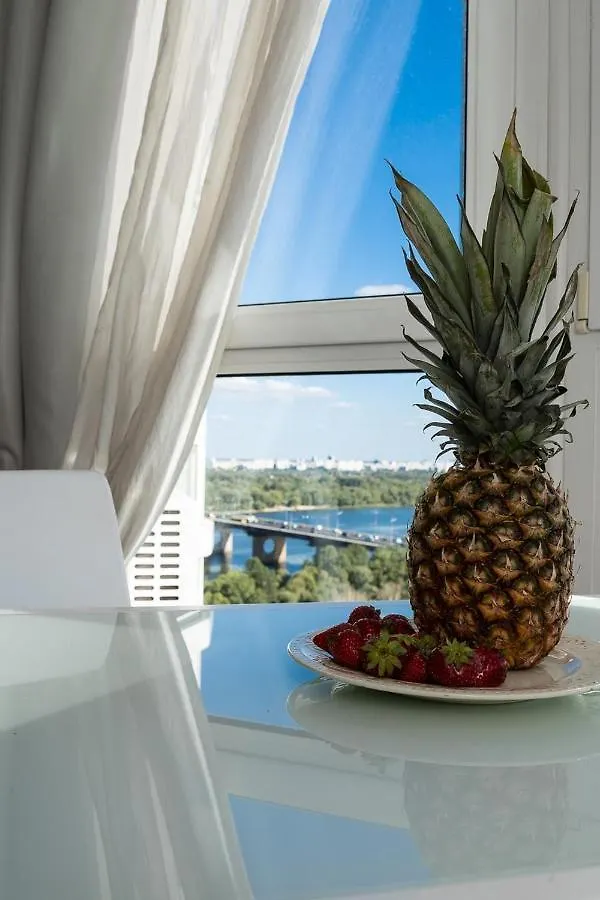 Exquisite Panoramic Views Apartment Dnipro Embankment Kyiv