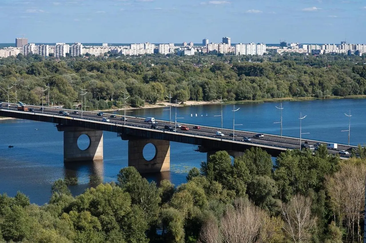 Exquisite Panoramic Views Apartment Dnipro Embankment Kyjev